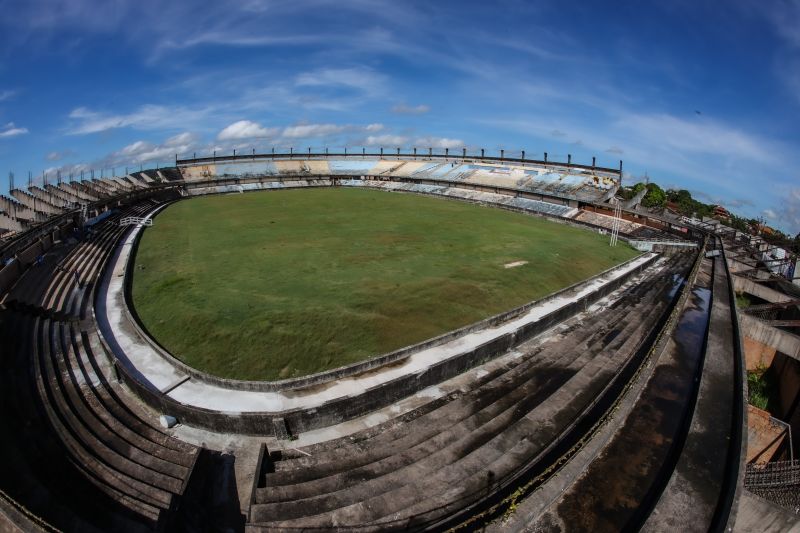 O estádio já está fechado e passando por intervenções há alguns anos. (Foto: Marco Santos / Ag. Pará)