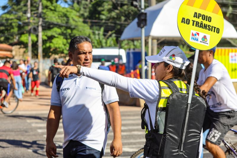 O Detran estã orientando pedestres e motorista com relação às mudanças. (Foto: David Alves / Ag. Pará)