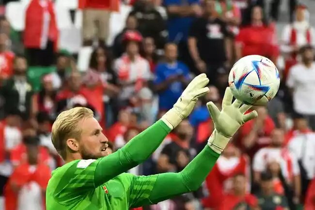 Schmeichel mostrou tranquilidade no gol da Dinamarca. (Foto: AFP)