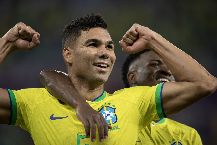 Casemiro marcou o gol da vitória brasileira. (Foto: Lucas Figueiredo / CBF)