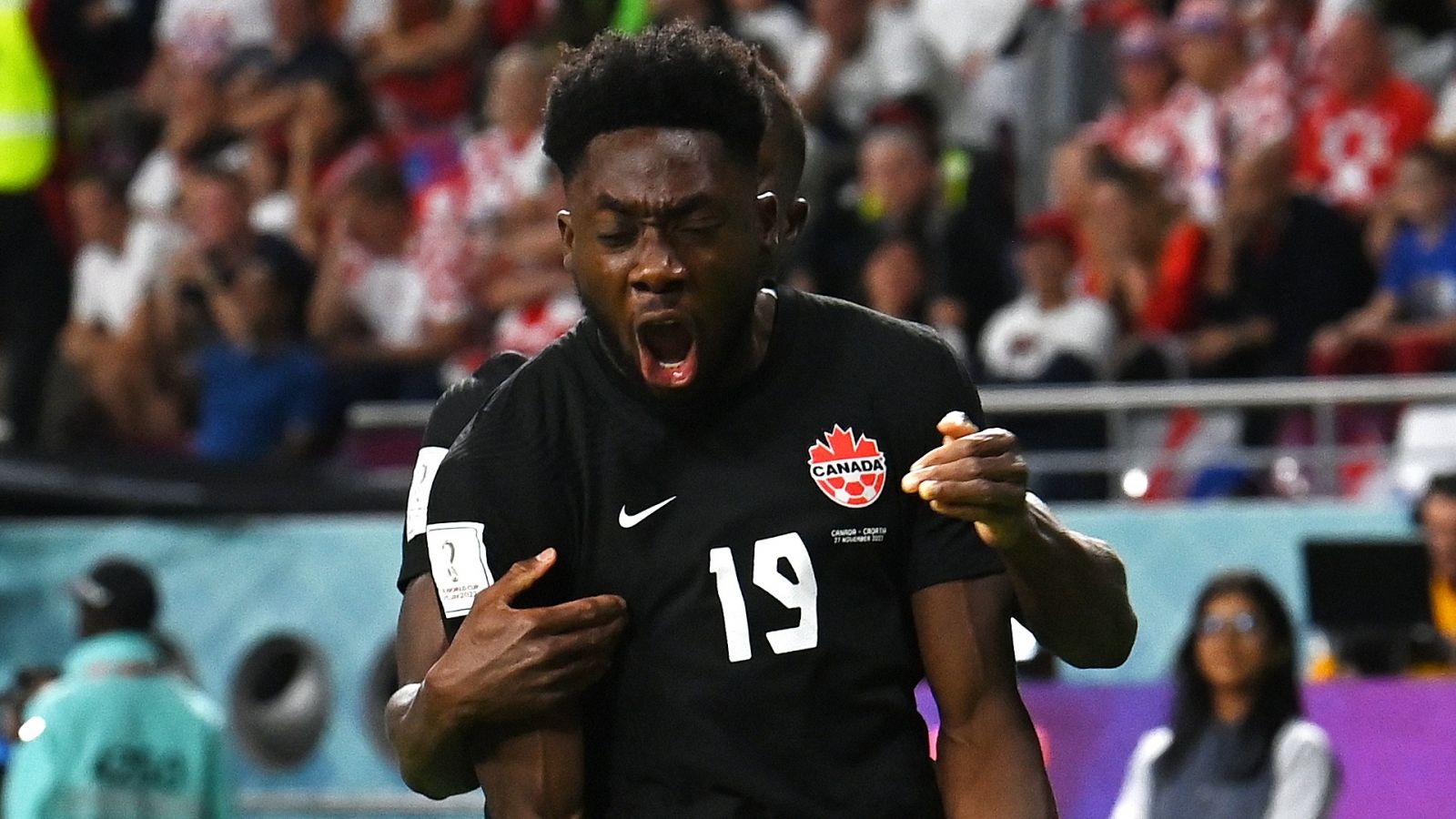 Alphonso Davies marcou o primeiro gol canadense em Copas do Mundo. (Foto: Getty Images)