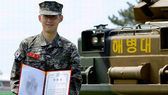 Son ganhou prêmio de melhor performance do grupo de 158 cadetes, em Jeju, região Sul do país. (Foto Getty Images)