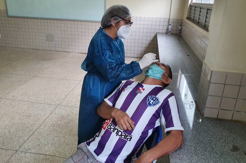 Na Policlínica Itinerante há testes para casos suspeitos de covid-19. (Foto: Divulgação / Ag.Pará)